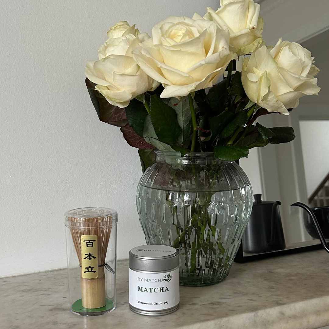 Matcha Can + Bamboo Whisk Set – Special Offer