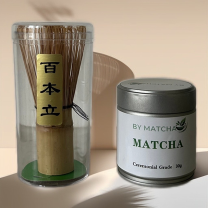 Matcha Can + Bamboo Whisk Set – Special Offer